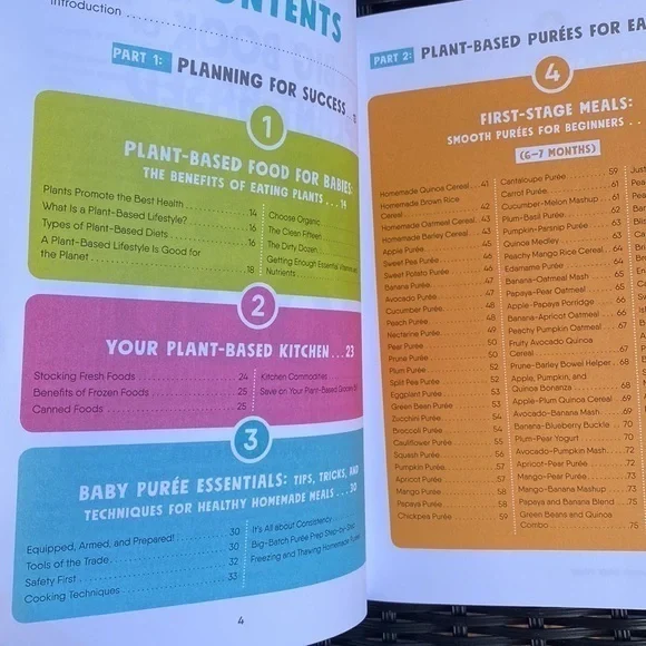 Baby food book plant-based vegan kids toddler family meals organic recip… - Picture 3 of 4